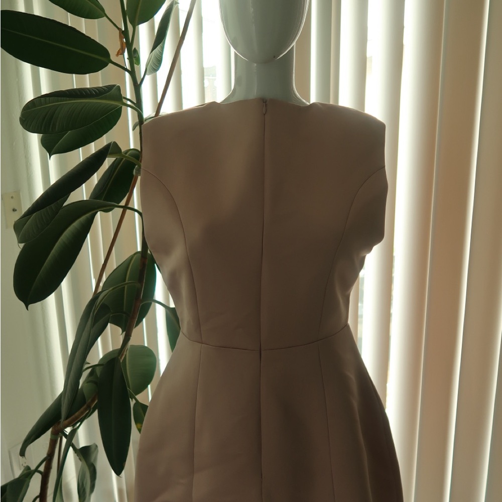Elegant Rosey Colored Sleeves Dress